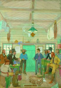 "Frontier Trial" mural by Allen Tupper True
